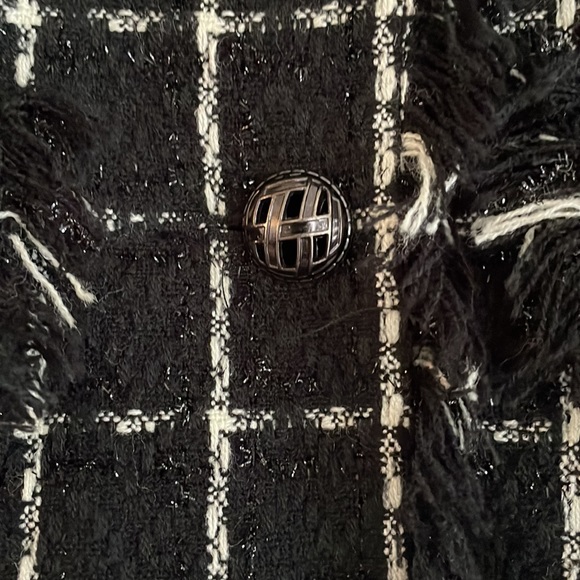 Bianca Nygard Tweed Blazer Black and White Size 6 Small - Picture 5 of 13